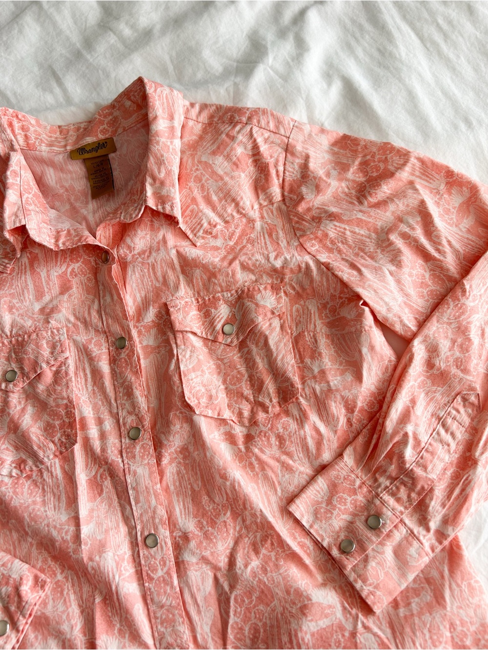 Wrangler Cactus Novelty Printed Long-Sleeve Western Shirt